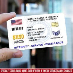 Air Force Specialty Code, No One Gets Left Behind - Printed Metal Card