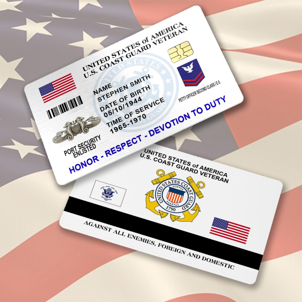 Coast Guard Badge, Second To None - Printed Metal Card - Image 2