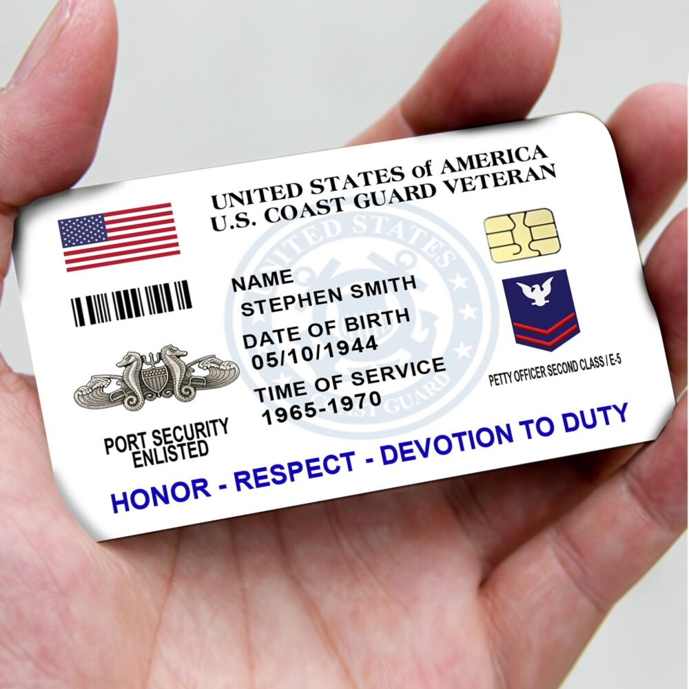 Coast Guard Badge, Second To None - Printed Metal Card - Image 3