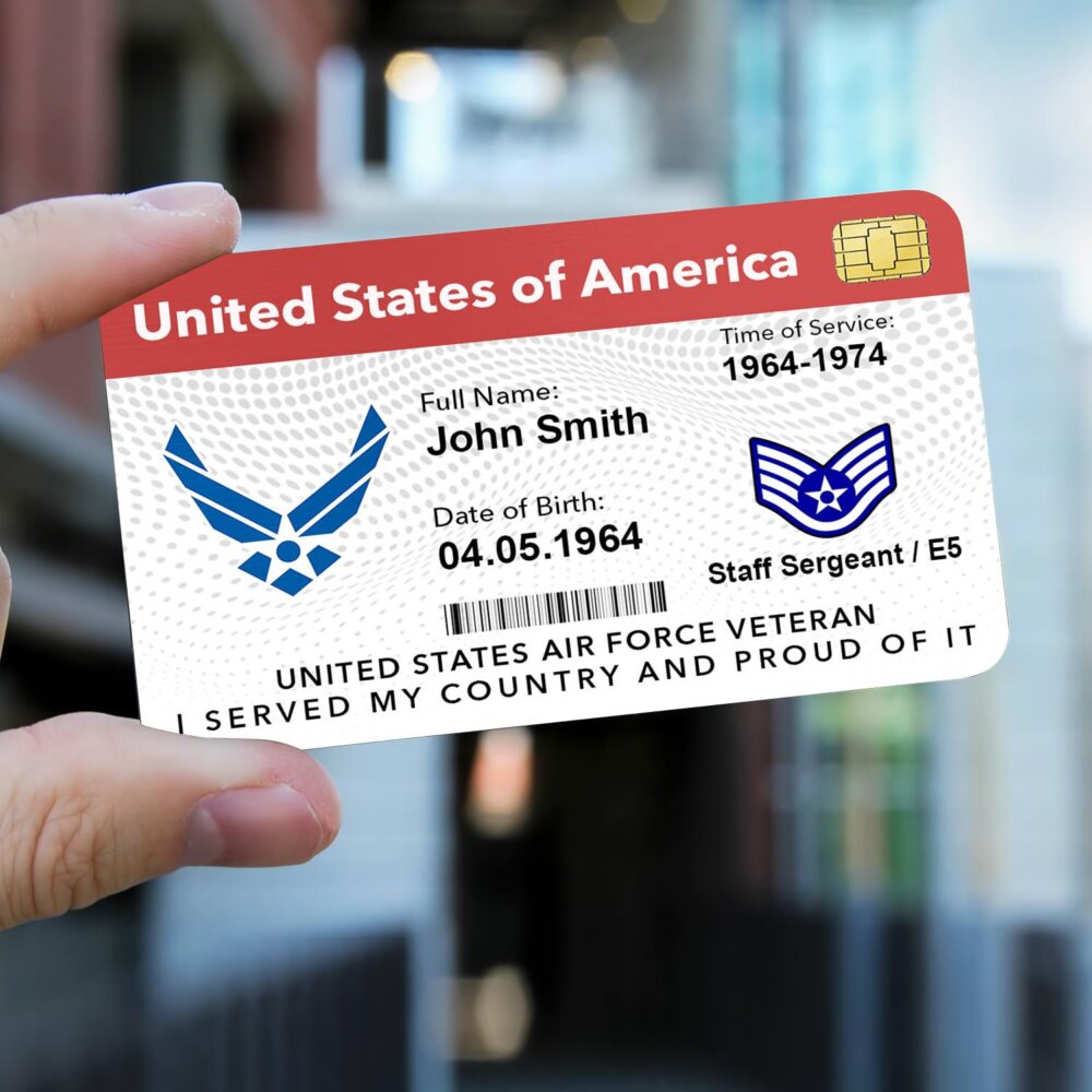 US Air Force , O 3 Air Force Captain - Printed Metal Card - Image 2