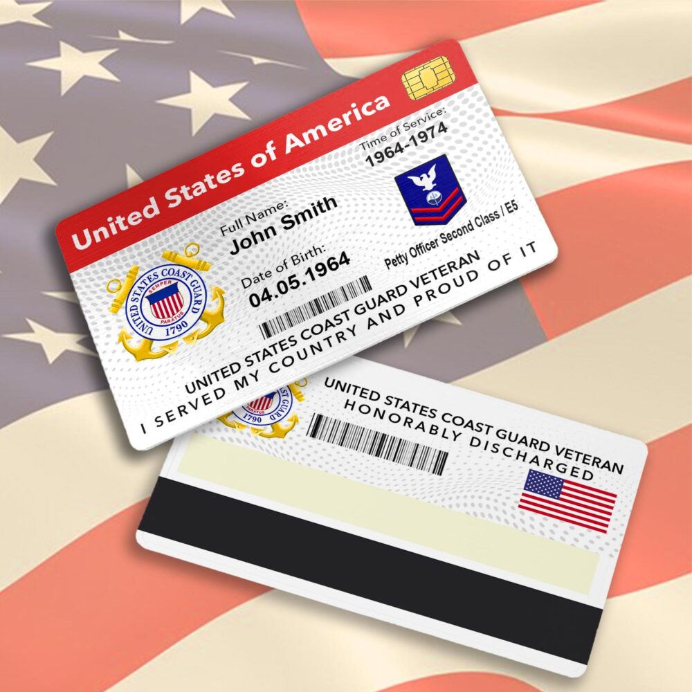 US Coast Guard, E 7 Gold - Printed Metal Card - Image 3