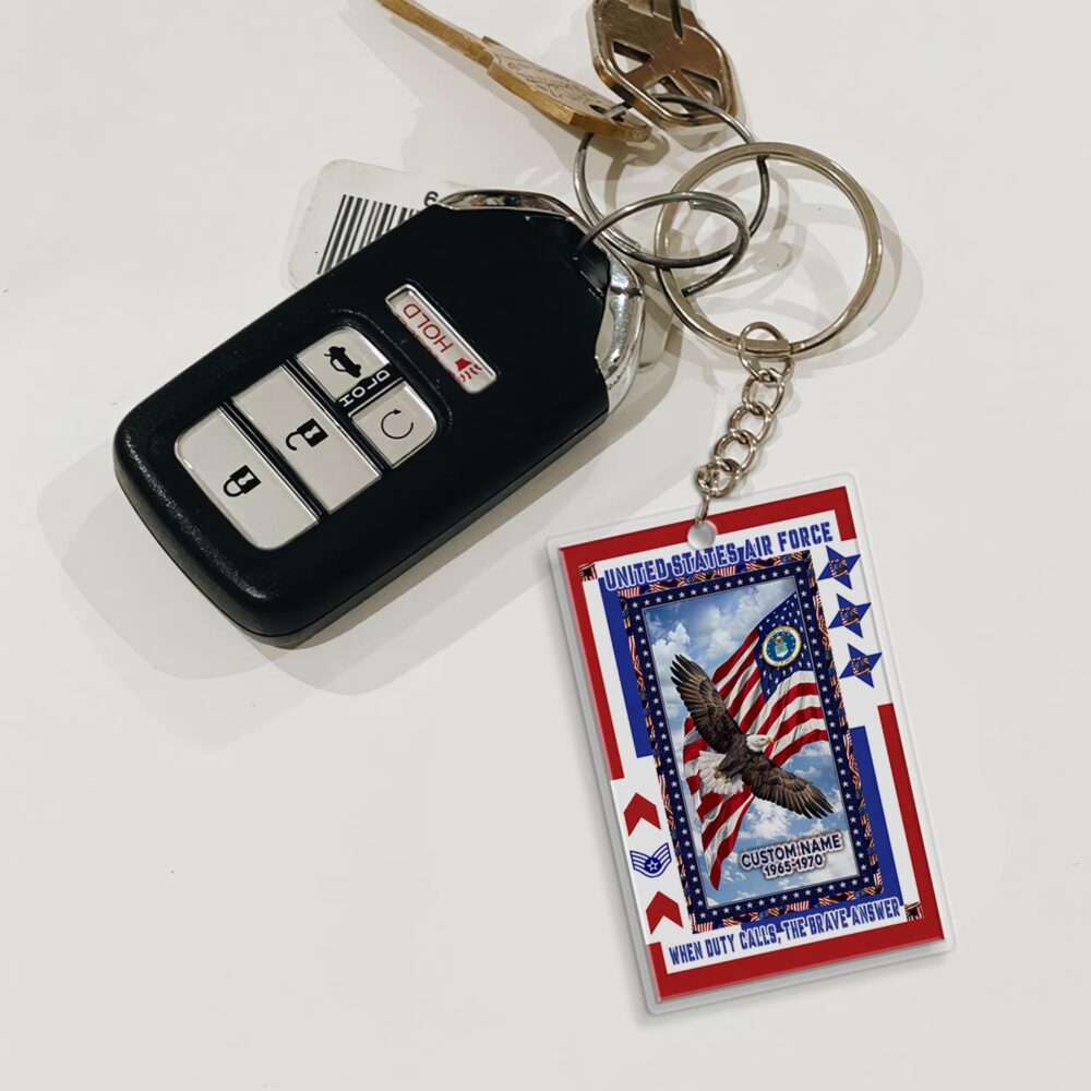 US Air Force, Duty, Honor, Country - Acrylic Keychain - Image 3