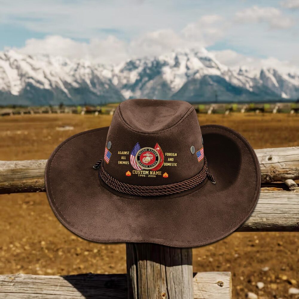 US Marine Corps, E 7 Marines Gunnery Sergeant - Cowboy Hat - Image 4