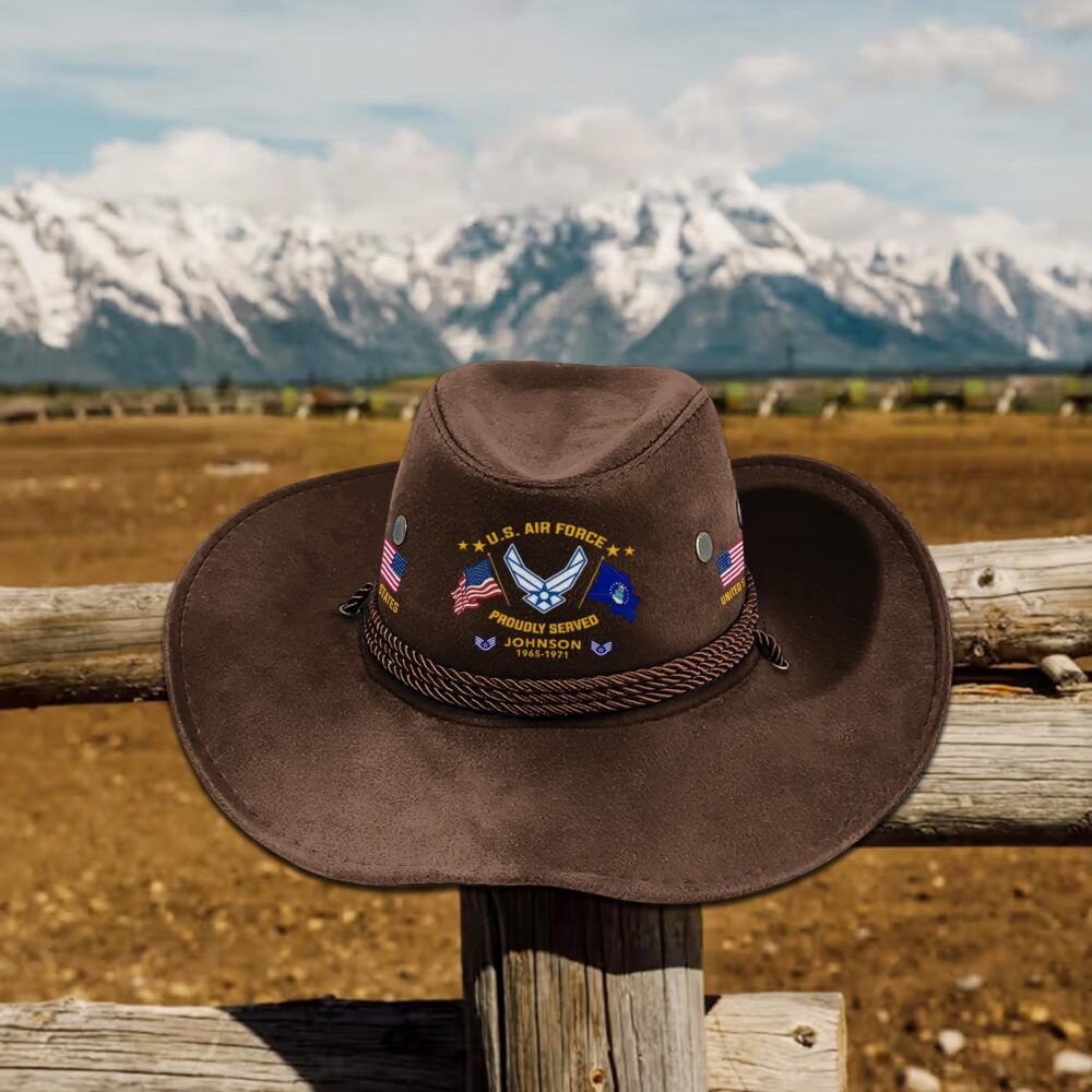 US Air Force , Duty, Honor, Country - Cowboy Hat - Image 4
