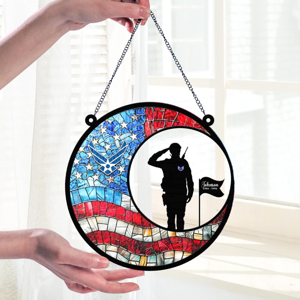 US Air Force, Proud Veteran - Suncatcher 6in - Image 2