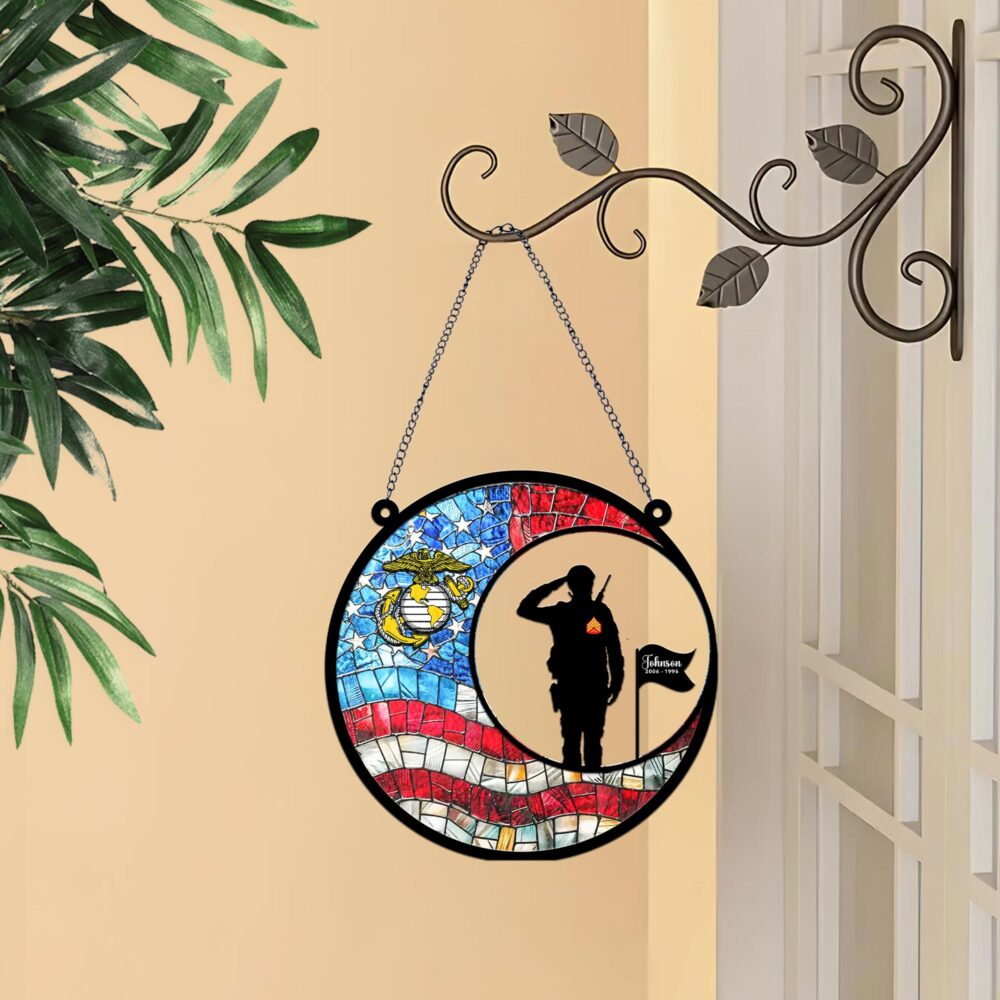 US Marine Corps, Honoring All Who Served - Suncatcher 8in - Image 3