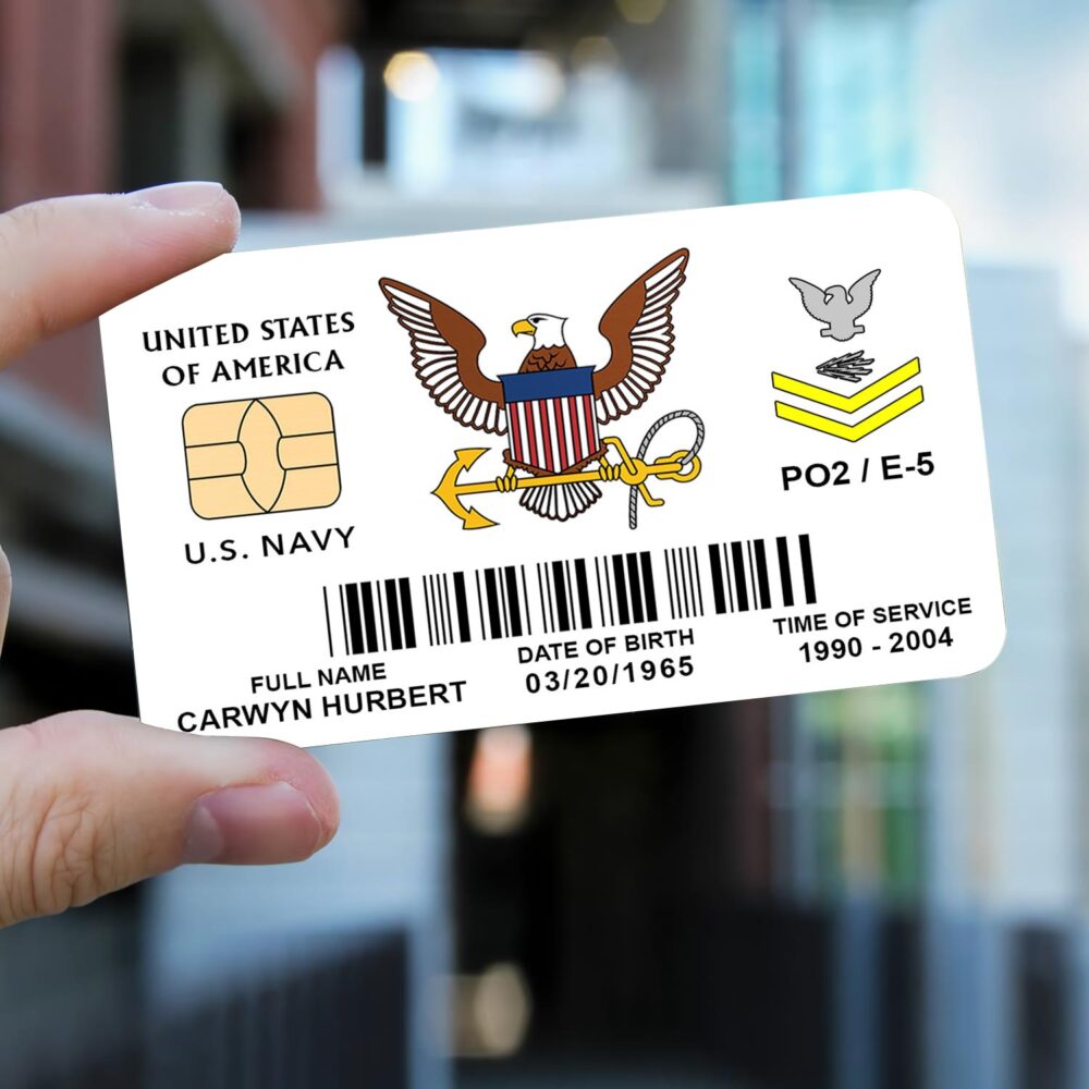 US Navy, Freedom Over Fear - Printed Metal Card - Image 2