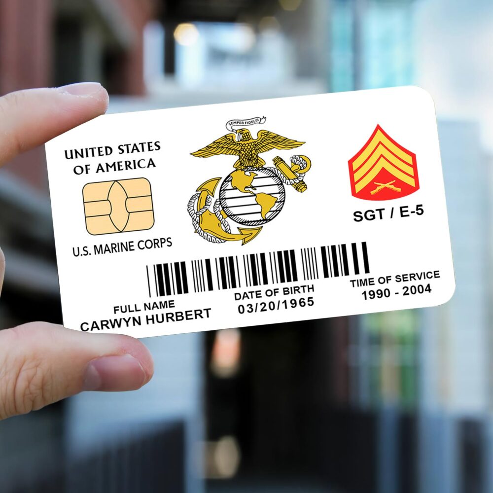 US Marine Corps, Lest We Forget - Printed Metal Card - Image 2