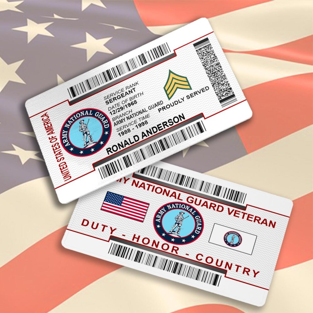Army National Guard, No One Gets Left Behind - Printed Metal Card - Image 3