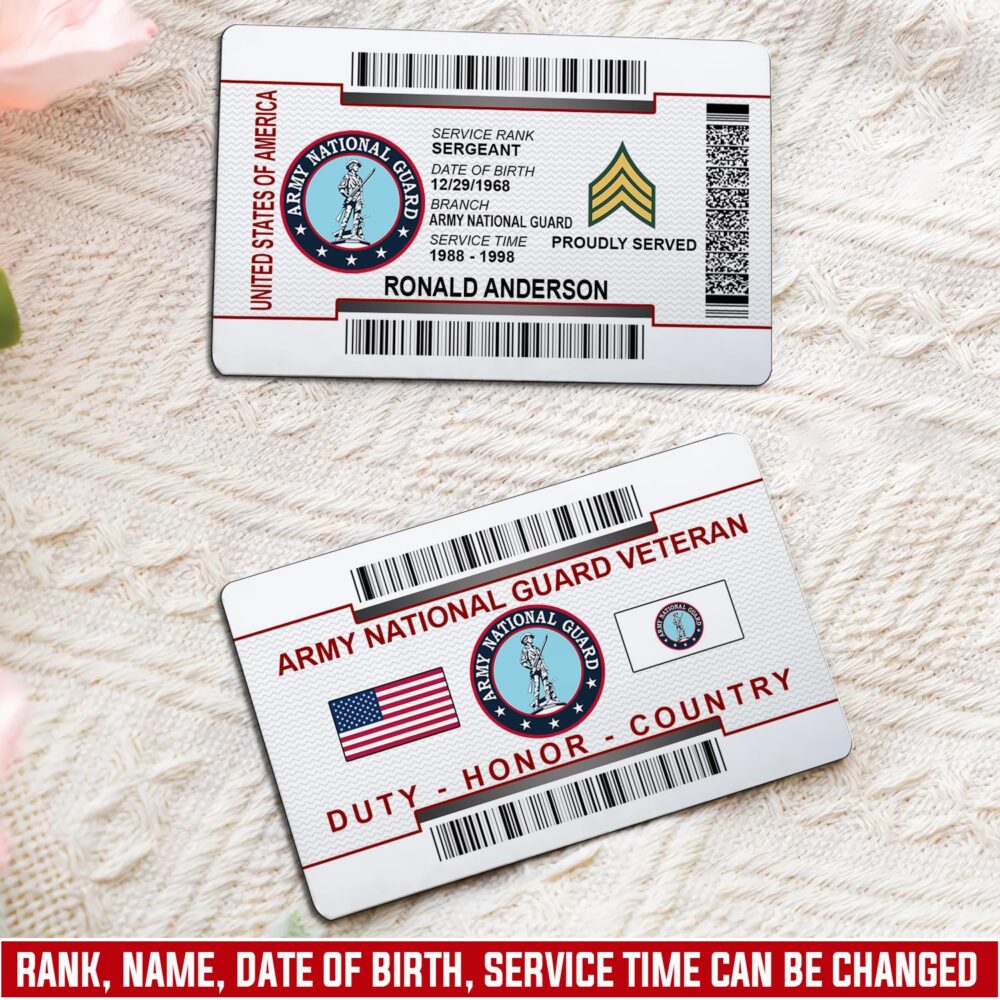 Army National Guard, No One Gets Left Behind - Printed Metal Card