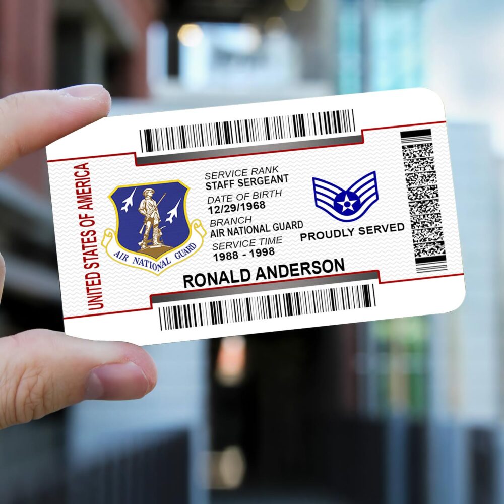 Air National Guard, Proud To Have Served - Printed Metal Card - Image 2