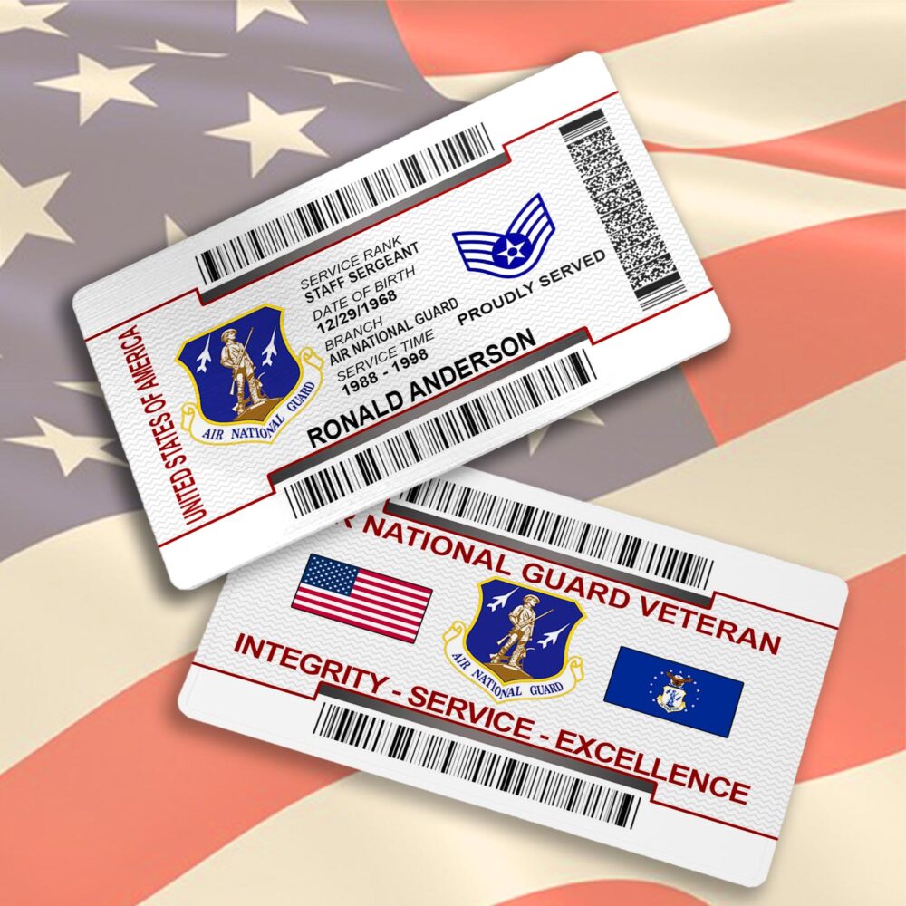 Air National Guard, Proud To Have Served - Printed Metal Card - Image 3