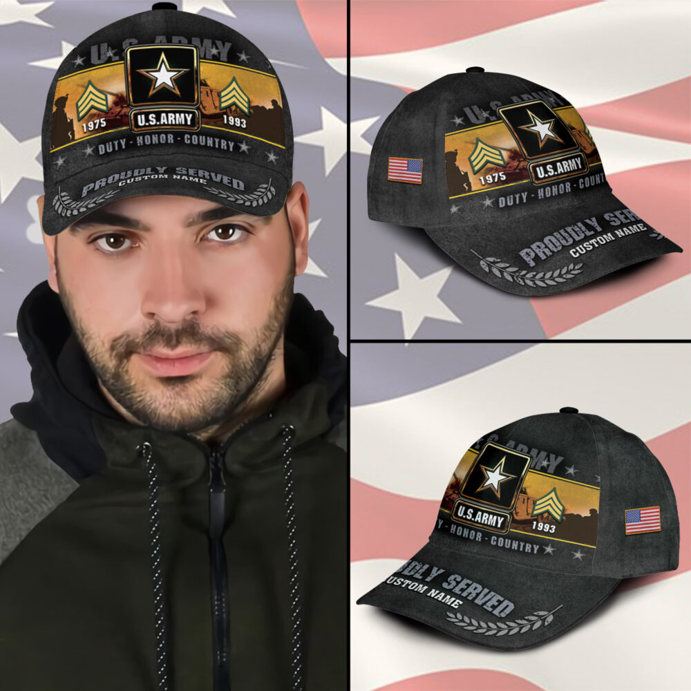 US Army, American By Birth, Veteran By Choice - Classic Cap - Image 3