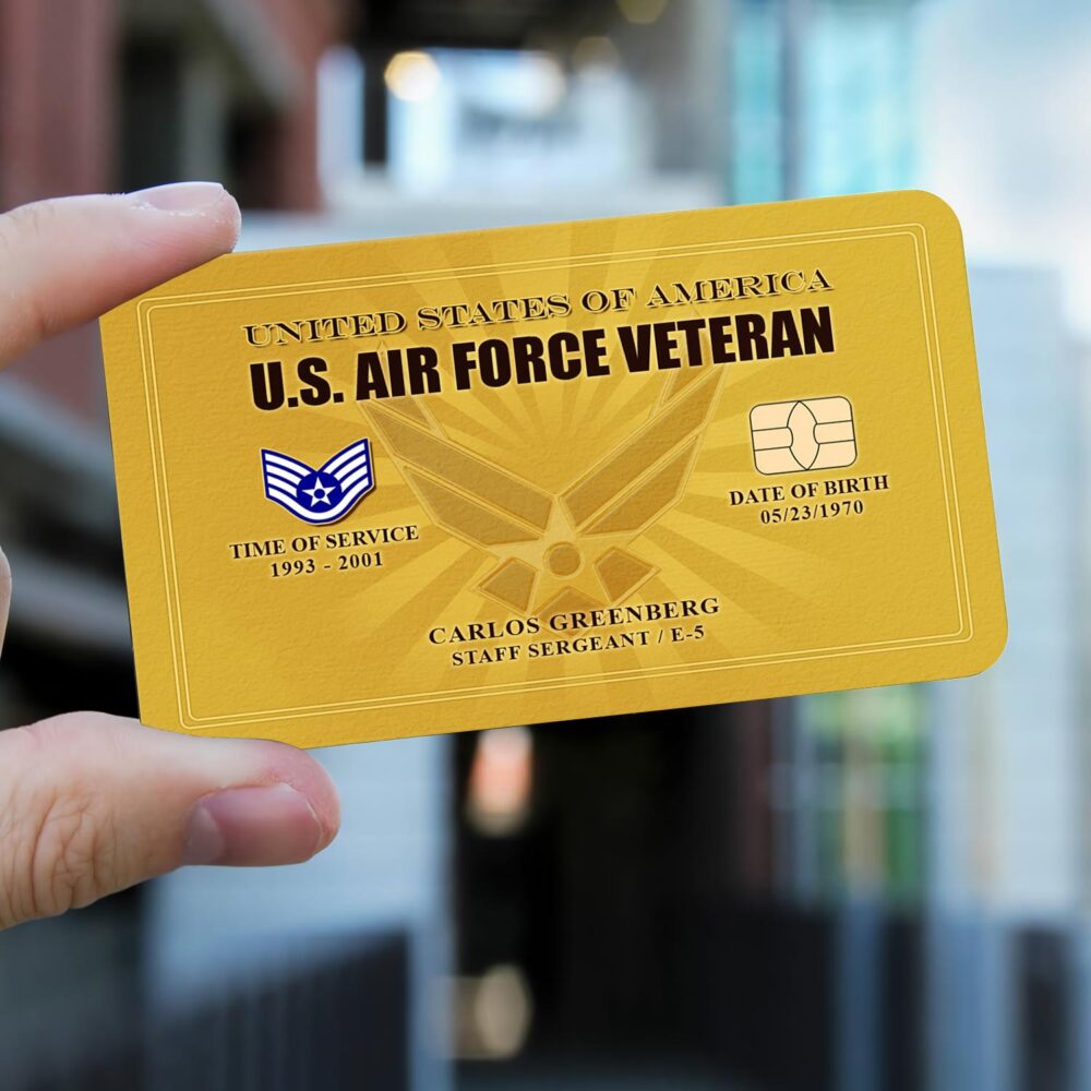US Air Force , Defender of Freedom - Printed Metal Card - Image 2