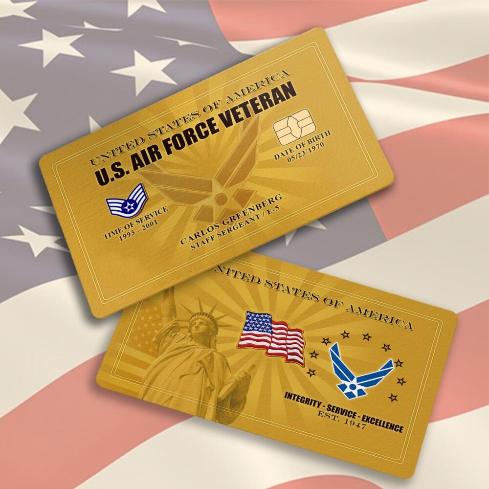 US Air Force , Defender of Freedom - Printed Metal Card - Image 3