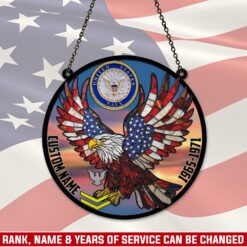 US Navy, Honor, Duty, Service - Suncatcher 6in
