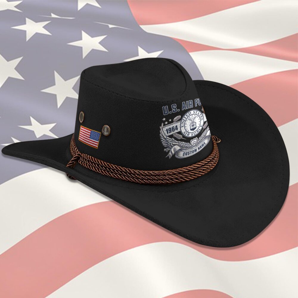 US Air Force , Proud Veteran - Cowboy Hat - Image 2