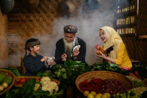 Close-up of military surplus patriotic t-shirt fabric and design